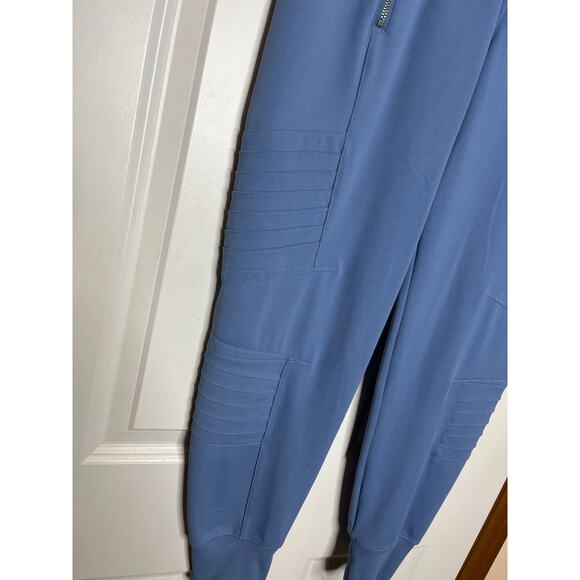 Athleta Venice Moto Jogger Light Blue Size XS Zip Pockets Pull On - Picture 5 of 9